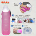 New Design Foldable Food Grade Silicone Plastic Drinking Water Bottle